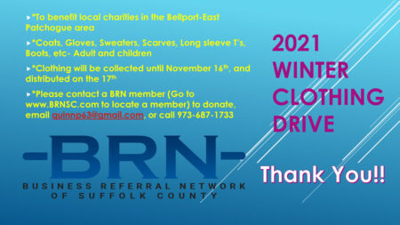 Please Support the BRN 2021 Winter Clothing Drive